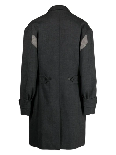 Shop Kiko Kostadinov Men Solon Long Coat In Shadow Grey