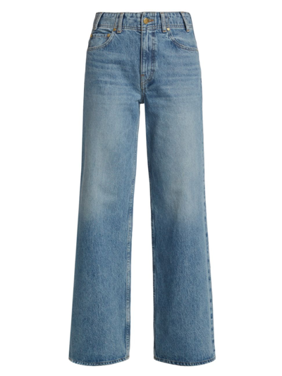 Shop Ulla Johnson Women's The Elodie High-waist Wide-leg Jeans In Adriadic Wash