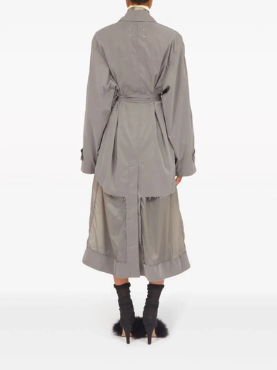 Shop Maison Margiela Women Trench Coat In 962 Dark Grey