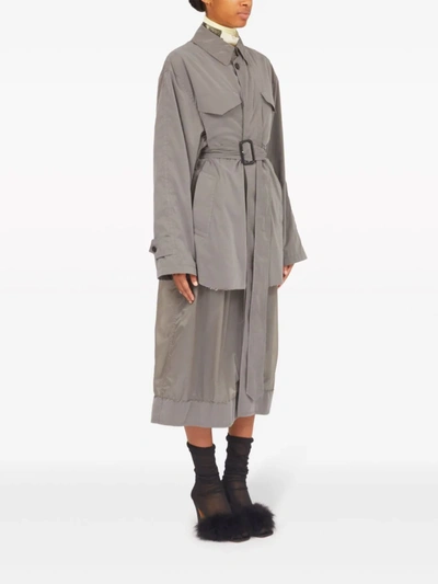 Shop Maison Margiela Women Trench Coat In 962 Dark Grey
