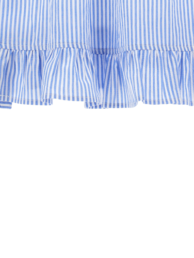 Monnalisa T-shirt With Bows And Rhinestones In White + Blue