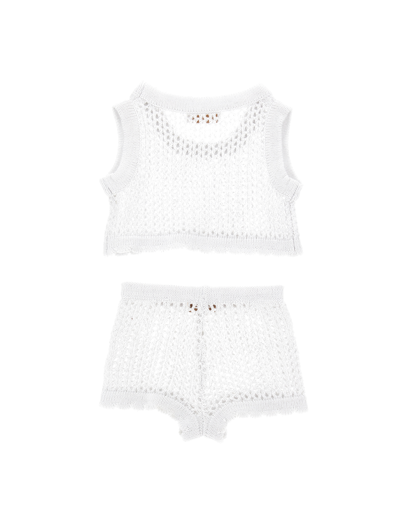 Monnalisa Net Cover-up Set In White