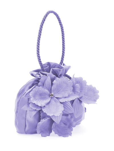 Monnalisa Satin Handbag In Wisteria