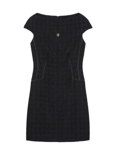 Shop Givenchy Women's Dress In Tweed In Black