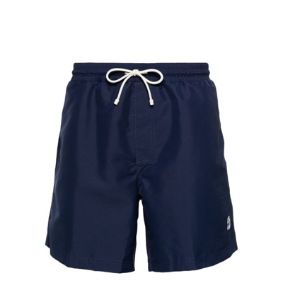Shop Brunello Cucinelli Drawstring Swim Shorts In Blue