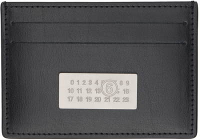 Shop Mm6 Maison Margiela Black Numeric Card Holder In T8013 Black