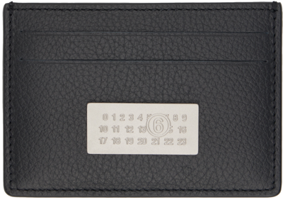 Shop Mm6 Maison Margiela Black Numeric Card Holder In T8013 Black