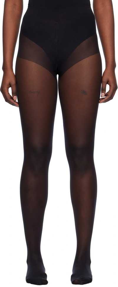Shop Wolford Black Pure 10 Tights In 7005 Black