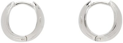 Shop Sophie Buhai Silver Reversible Hinged Hoop Earrings In Sterling Silver