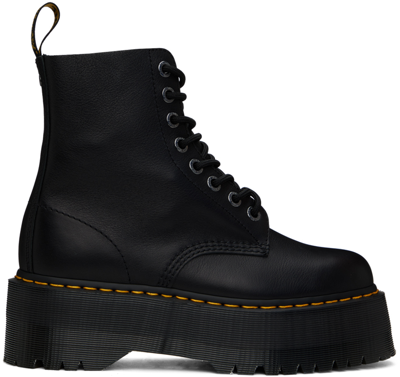 Shop Dr. Martens' Black 1460 Pascal Max Leather Platform Boots