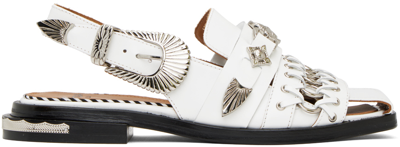 Shop Toga White Polido Loafers In Aj1312 White