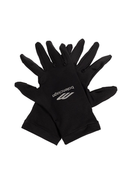 Shop Balenciaga Logo Detailed Skiwear Gloves In Black