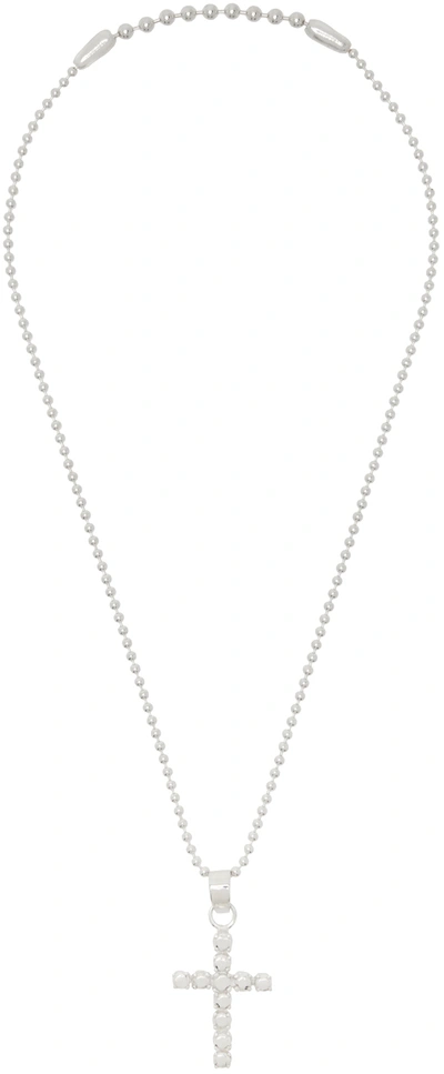 Shop Martine Ali Silver Stone Cross Necklace