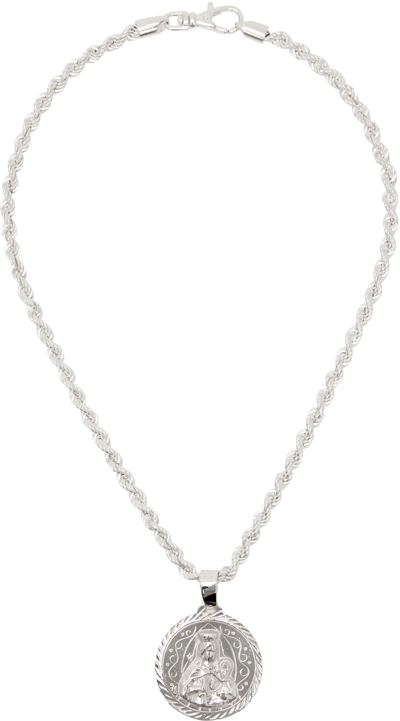 Shop Martine Ali Silver Medallion Chain Necklace