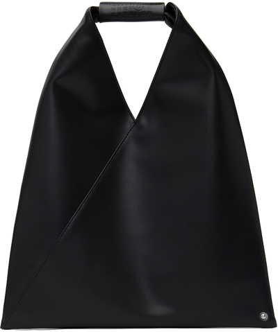 Shop Mm6 Maison Margiela Black Triangle Classic Small Tote In T8013 Black