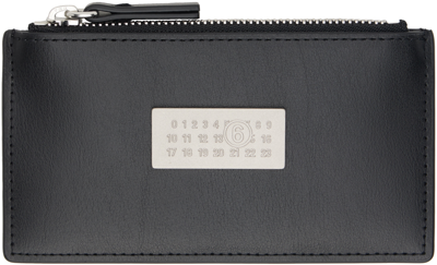 Shop Mm6 Maison Margiela Black Numeric Wallet In T8013 Black