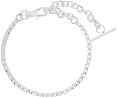 Shop Martine Ali Ssense Exclusive Silver Aris Boxer Chain Necklace
