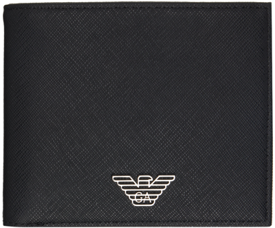 Shop Emporio Armani Black Logo Wallet