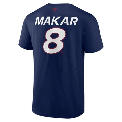 Shop Fanatics Branded Cale Makar Navy Colorado Avalanche Authentic Pro Prime Name & Number T-shirt