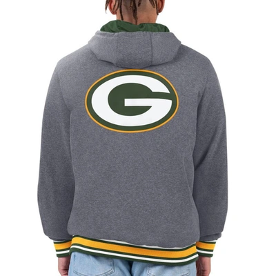 Shop G-iii Sports By Carl Banks Green/gold Green Bay Packers Commemorative Reversible Full-zip Jacket