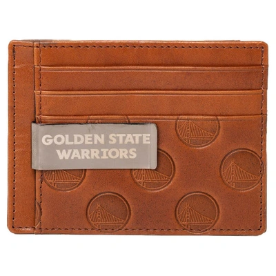 Shop Lusso Brown Golden State Warriors Sanford Front Pocket Wallet With Money Clip