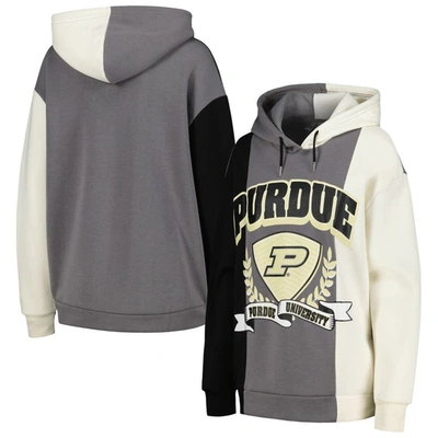 Shop Gameday Couture Black Purdue Boilermakers Hall Of Fame Colorblock Pullover Hoodie
