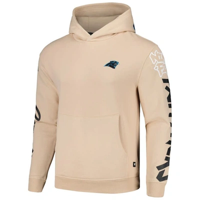 Shop The Wild Collective Unisex   Cream Carolina Panthers Heavy Block Pullover Hoodie In Natural