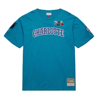Shop Mitchell & Ness Teal Charlotte Hornets Hardwood Classics Nights Premium T-shirt