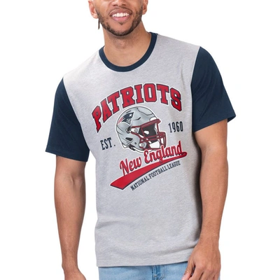 Shop G-iii Sports By Carl Banks Heather Gray New England Patriots Black Label T-shirt