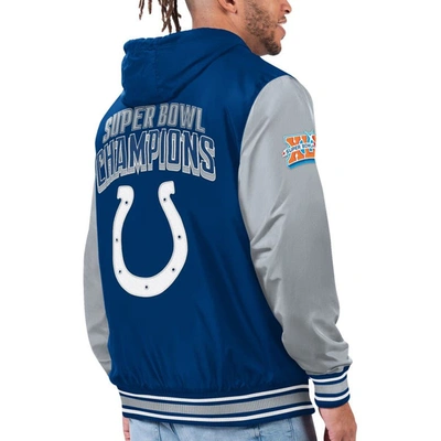 Shop G-iii Sports By Carl Banks Royal/gray Indianapolis Colts Commemorative Reversible Full-zip Jacket