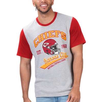 Shop G-iii Sports By Carl Banks Gray Kansas City Chiefs Black Label T-shirt In Heather Gray