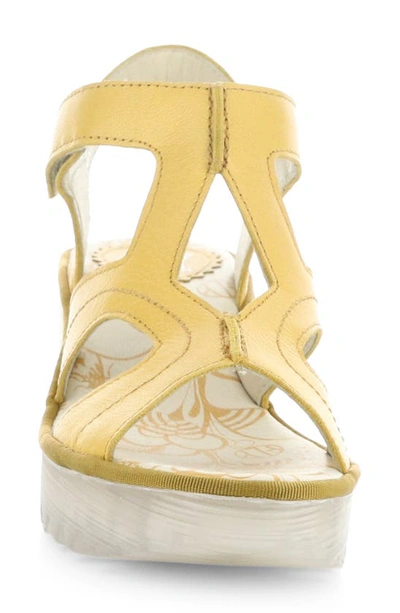 Fly London Yotu Platform Wedge Sandal In Bumblebee Mousse