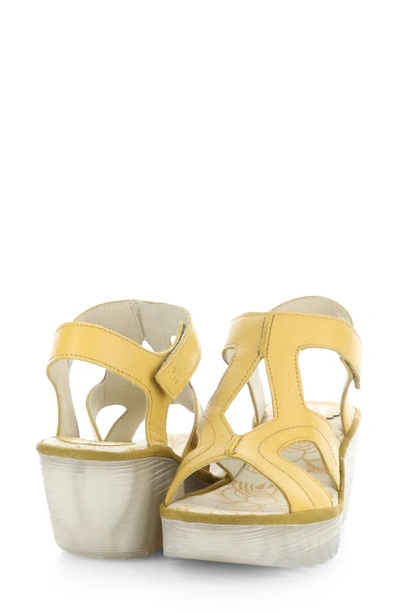 Fly London Yotu Platform Wedge Sandal In Bumblebee Mousse