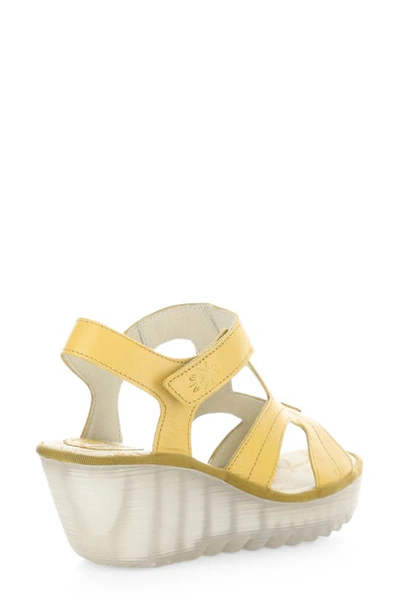 Fly London Yotu Platform Wedge Sandal In Bumblebee Mousse