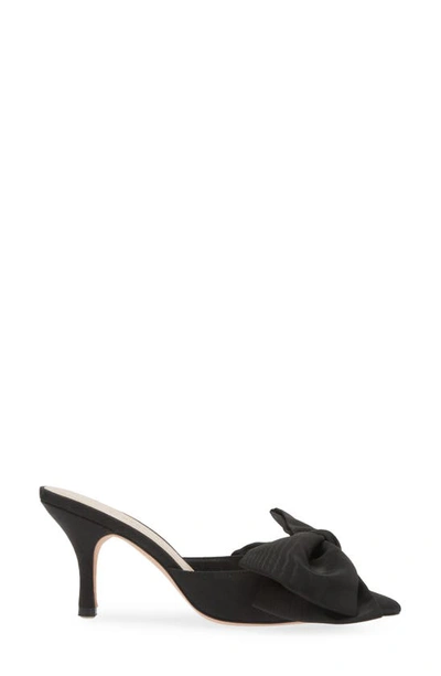 Shop Loeffler Randall Margot Knotted Bow Pointed Toe Mule In Black