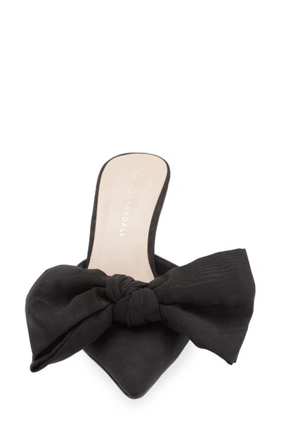 Shop Loeffler Randall Margot Knotted Bow Pointed Toe Mule In Black