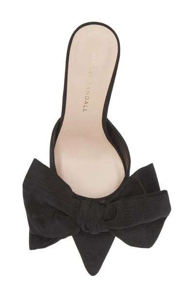 Shop Loeffler Randall Margot Knotted Bow Pointed Toe Mule In Black