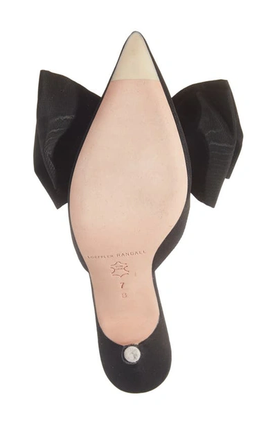 Loeffler Randall Margot Knotted Bow Pointed Toe Mule In Black