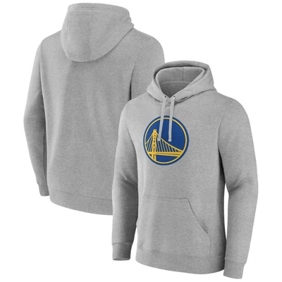 Shop Fanatics Branded  Heather Gray Golden State Warriors Primary Logo Pullover Hoodie
