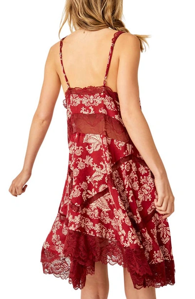 Shop Free People All Nighter Trapeze Nightgown In Red Combo