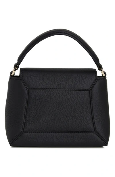 Shop Strathberry Mini Mosaic Leather Top Handle Bag In Black