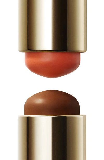 Stila Blush & Bronze Hydro-blur Cheek Duo Stick In Papaya And Tan