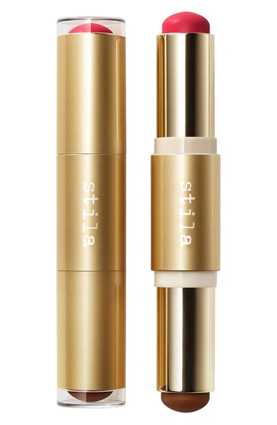 Shop Stila Blush & Bronze Hydro-blur Cheek Duo Stick In Guava And Mocha