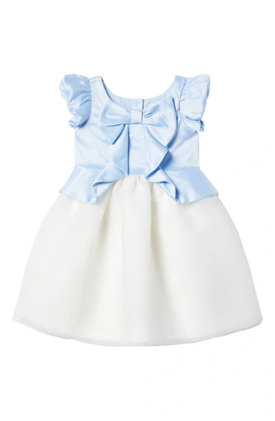 Shop Janie And Jack X Disney Kids' Cinderella Satin & Glitter Tulle Dress Costume In Blue
