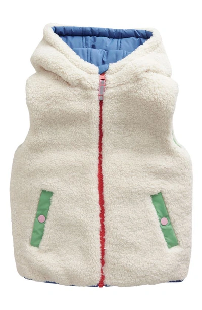 Shop Mini Boden Kids' Reversible Hooded Vest In Bubblegum Pink Colourblock