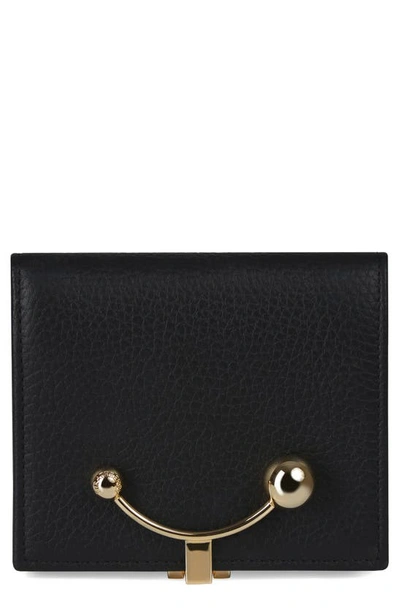 Shop Strathberry Crescent Leather Bifold Wallet In Black