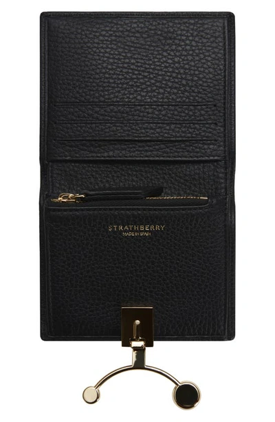 Strathberry Crescent Wallet In Black