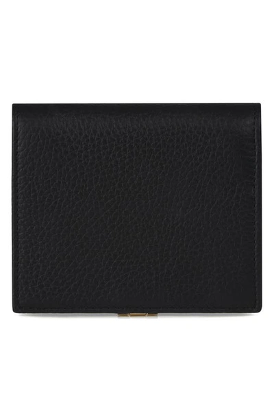 Shop Strathberry Crescent Leather Bifold Wallet In Black