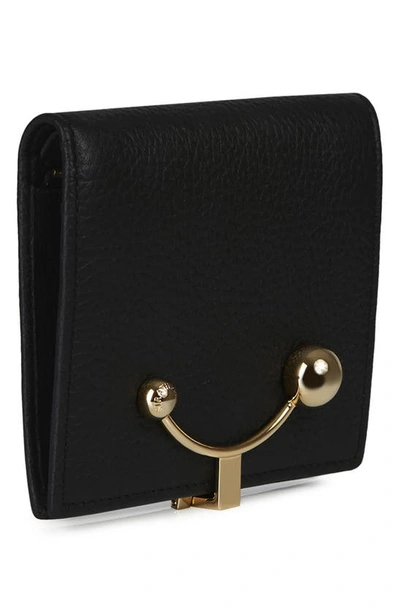 Shop Strathberry Crescent Leather Bifold Wallet In Black