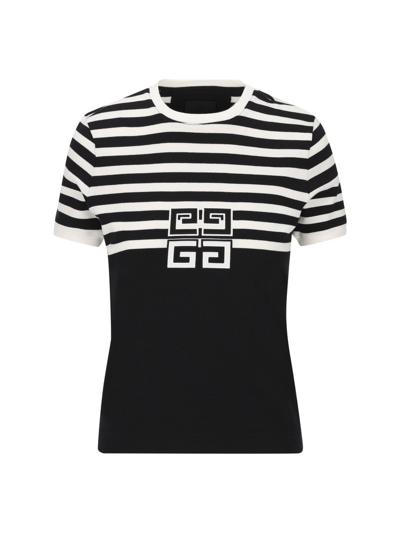 Shop Givenchy 4g Motif Striped T In Multi
